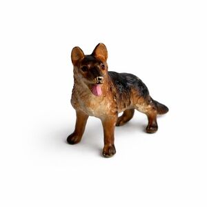 Realistic Brown German Shepherd Dog Figurine